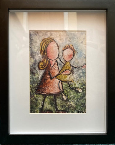 Framed Print "Mother and daughter in Spring"